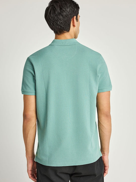 Funky Buddha Polo Short Sleeve Blouse Green Lake