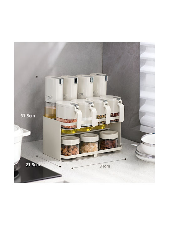 Alista Home Plastic Spice Organizer White 12 Pieces