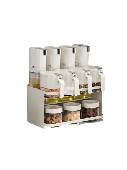 Alista Home Plastic Spice Organizer White 12 Pieces
