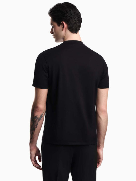 Herrenblusen Kurzarm T-Shirts Schwarz