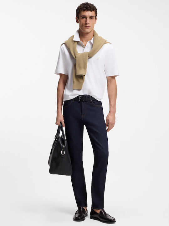 Boss Polo Herrenbluse Kurzarm Weiße