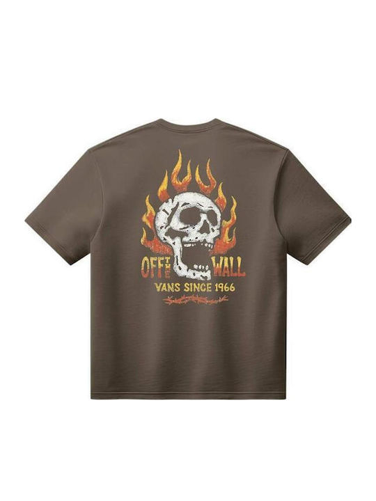 Vans Off Wall T Shirt Brown