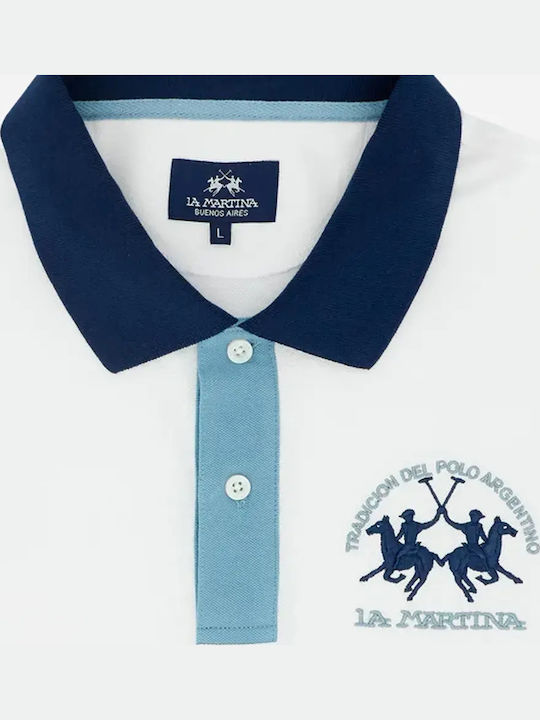 Polo Herrenbluse Kurzarm Weiß