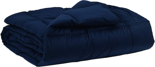 vidaXL Плик За Завивка Единичен 155x220 Тъмносин