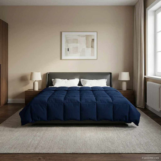 vidaXL Double Duvet Cover 200x200 Dark Blue