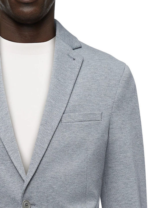 Men’s Suit Jacket with Slim Fit Grey