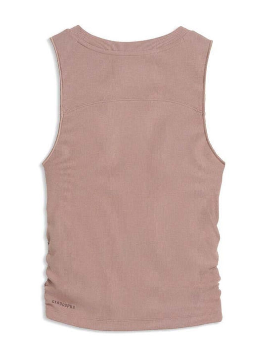Cloudspun Γυναικείο Καλοκαιρινό Crop Top Αμάνικο Μπεζ