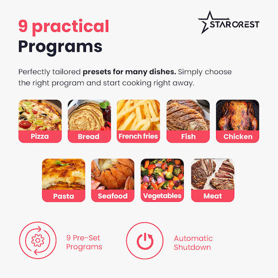 Starcrest Air Fryer 7.4lt Μαύρο