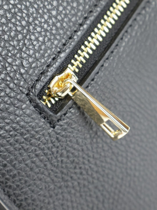 Leather Women's Tote Handbag Black