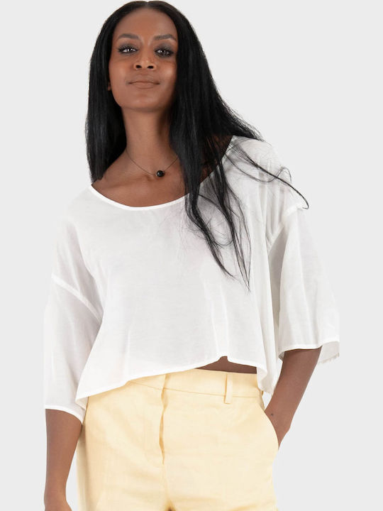 Women's Cotton Top Off-White