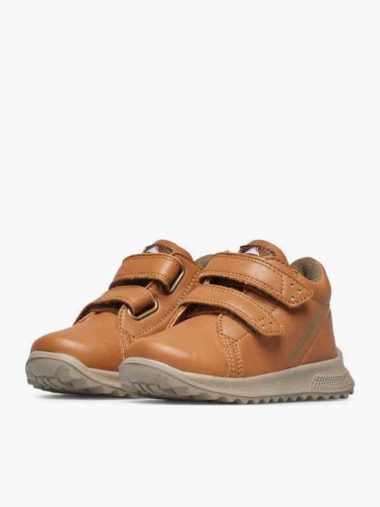 Anatomic Leather Kids Ankle Boots with Hoop & Loop Closure Brown