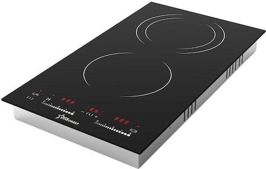 Starcrest Domino Ceramic Autonomous Cooktop With Lock Mode 52x30cm SEH-32S8