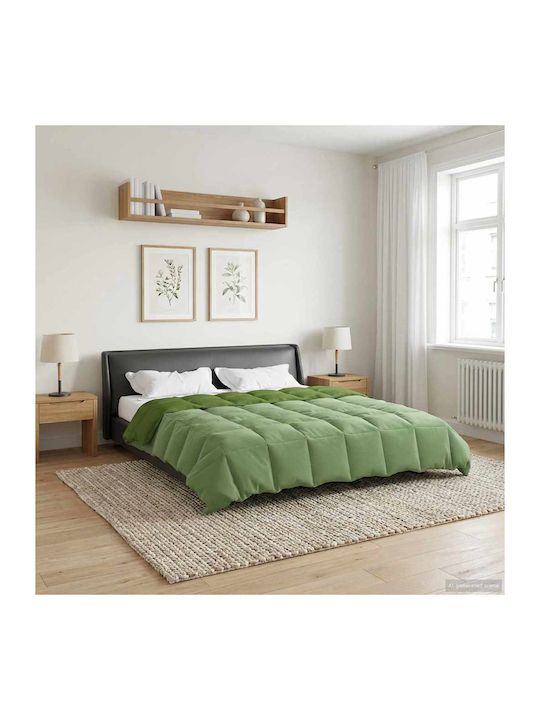 vidaXL Pătură Catifea Dublă 200x240 cm Verde