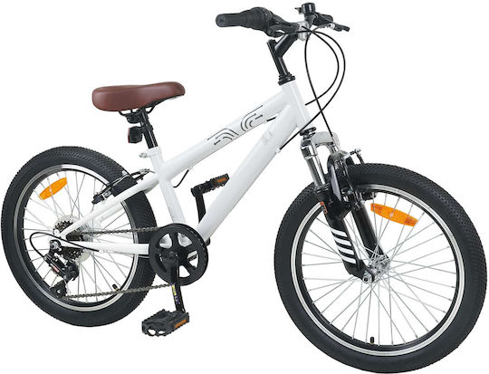 vidaXL 20" Kinderfahrrad Stadt Weiß