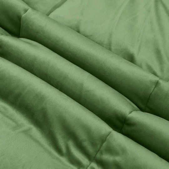 vidaXL Velvet Sofa Blanket 135x220cm Green