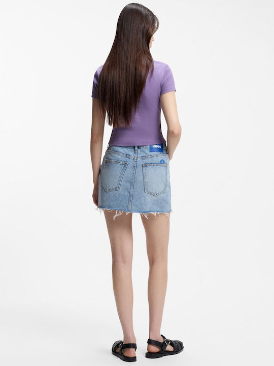 Damen Bluse Baumwolle Lila