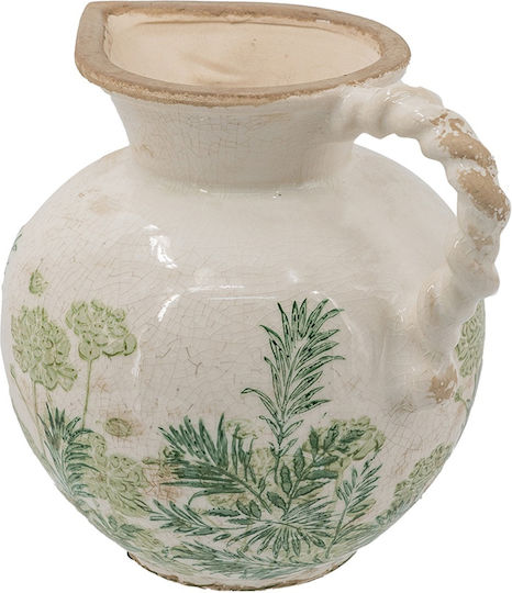Artekko Βάζο Κεραμικό Aging Μπεζ 18.5x16.5xΥ20.5cm