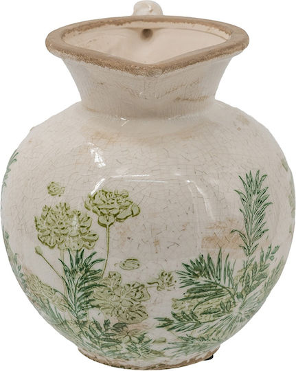 Artekko Dekorative Keramikvase Aging Beige 18,5x16,5xH20,5cm