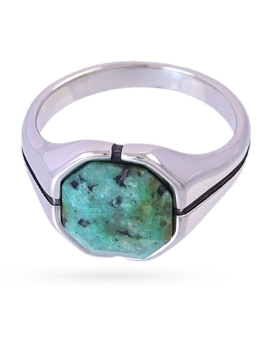 Anartxy Men's Ring with Stones Steel