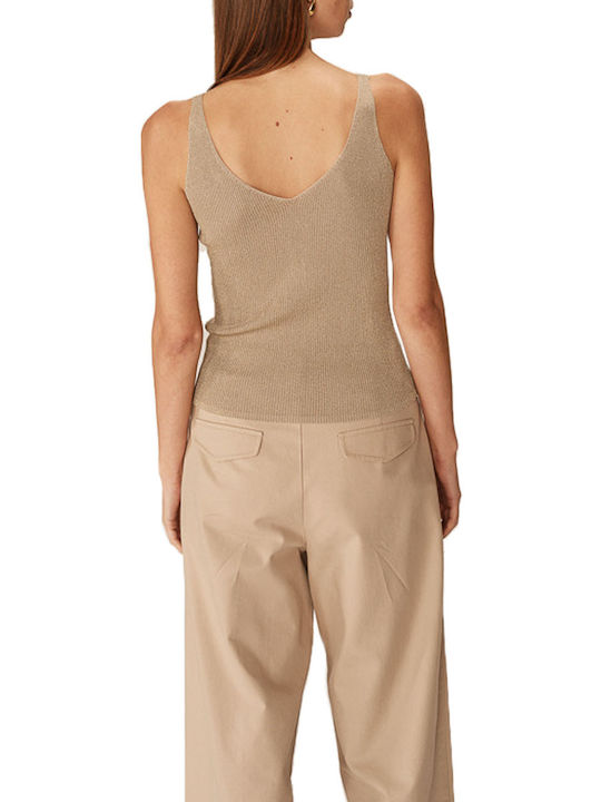 Grace & Mila Damen Pullover mit V-Ausschnitt Gold