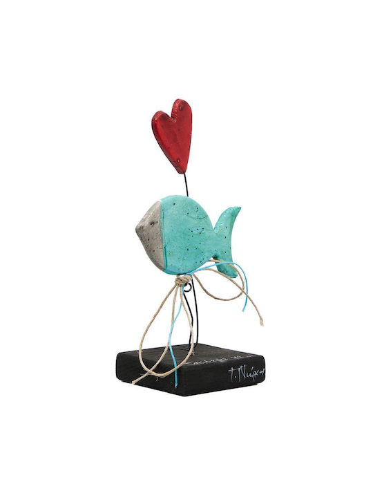 G.Niarchou Handmade Ceramic Fish Heart Base 7x20