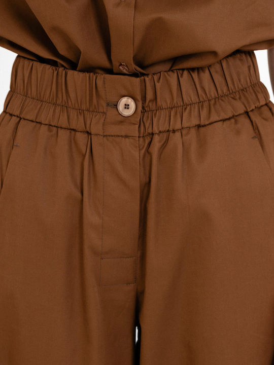 Γυναικείο Υφασμάτινο Παντελόνι Brown