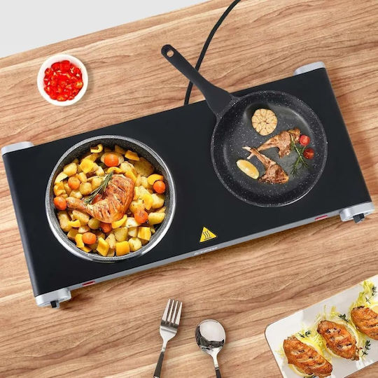 Star Countertop Ceramic Double Black Burner