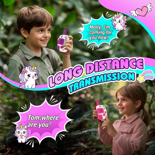 Unicorn Kids Walkie Talkies for Ages 3+ 2 Pieces