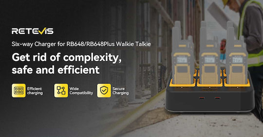 Retevis Ladegerät Basis für 6x RB648P 9010130180