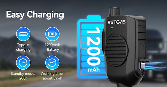 Μικροφωνο Ακουστικο Retevis Retevis Walkie Talkie Speaker Mic 1 Pin 2.5mm Shoulder Speaker Mic Rb648p 9010130181