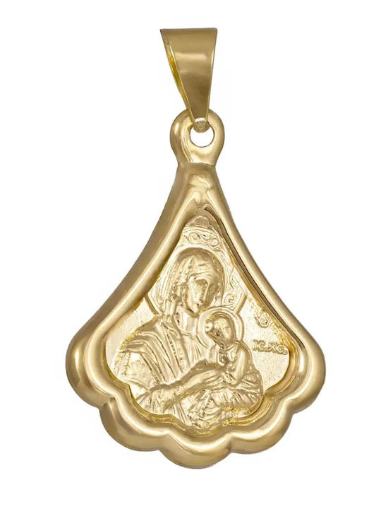 Pendant with Virgin Mary Gold 9K