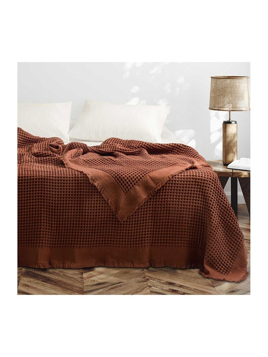 Majoli Bahar Cuvertură Pat Dublu Bumbac Cinnamon 240x260cm