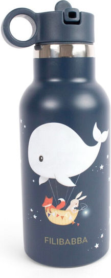 Filibabba Kids Water Bottle Thermos Stainless Steel with Screw-on Cap Non Spill
