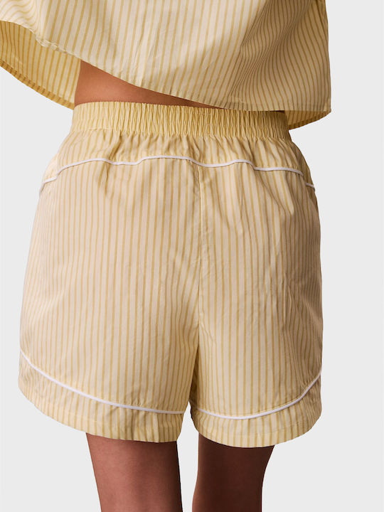 Calvin Klein Winter Cotton Women's Shorts Pajamas Yellow LV00QS7604 W5W