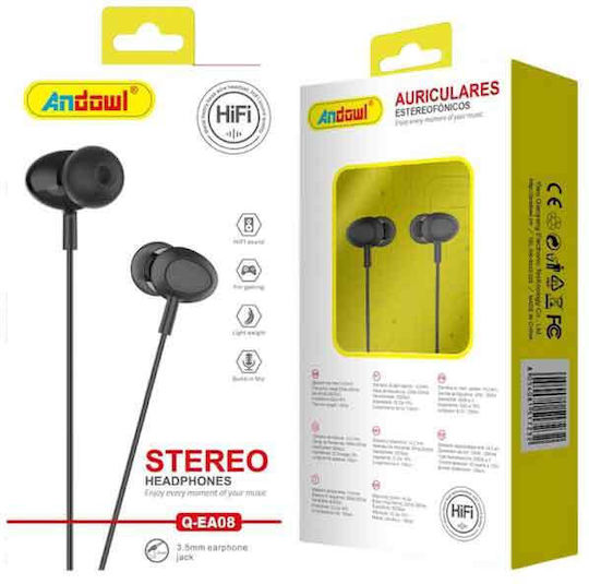 Andowl Ενσύρματα Ακουστικά Aux 3.5mm Ea08 Earphone