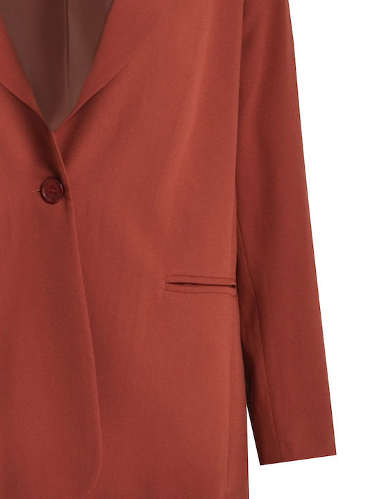 Mat Fashion Women's Blazer Monochrome 0039.4508.NETTO Dark Orange