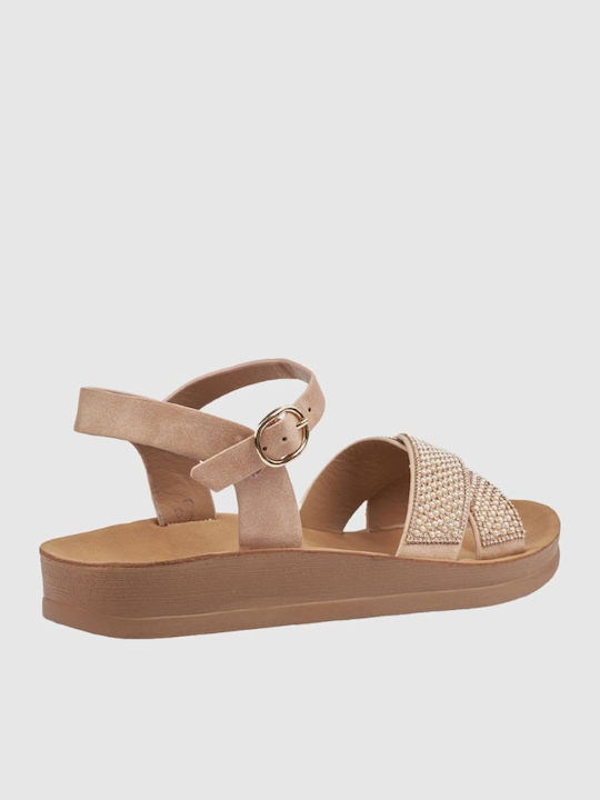 Women's Flat Sandals Beige