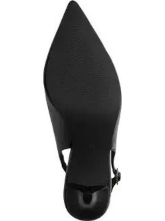 Pumps mit Riemen Schwarz