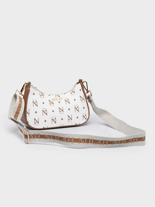 Mona Damen Schultertasche Weiß
