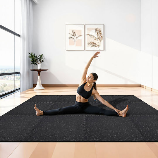 Vevor Vevor Trainingsmatte Pilates Schwarz Länge 61cm Breite 61cm Dicke 1.4cm