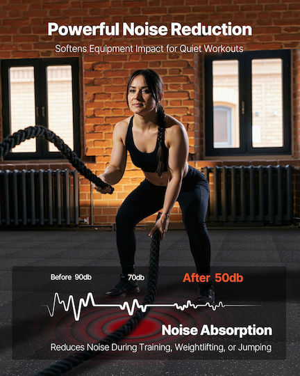 Vevor Vevor Trainingsmatte Pilates Schwarz Länge 61cm Breite 61cm Dicke 1.4cm