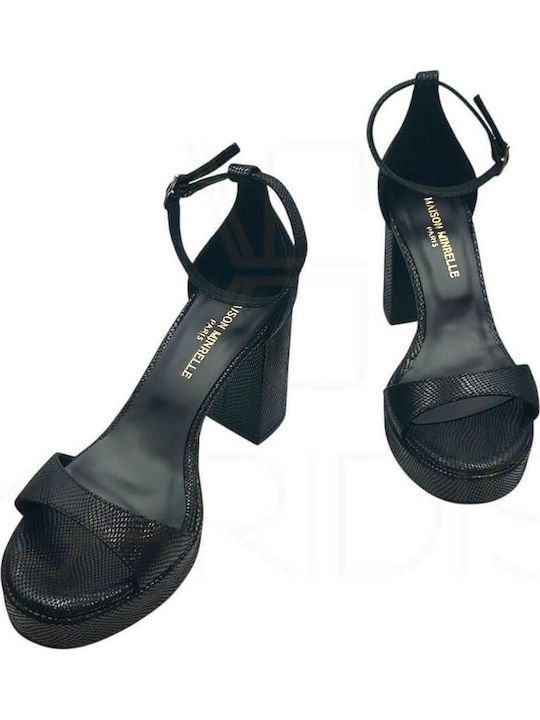 Leather Black Sandals 11633283 Black