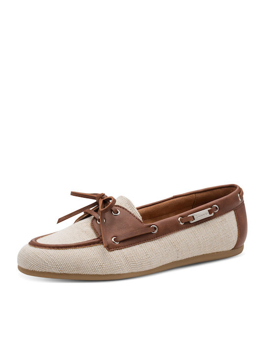 Women's Moccasins in Beige Colour