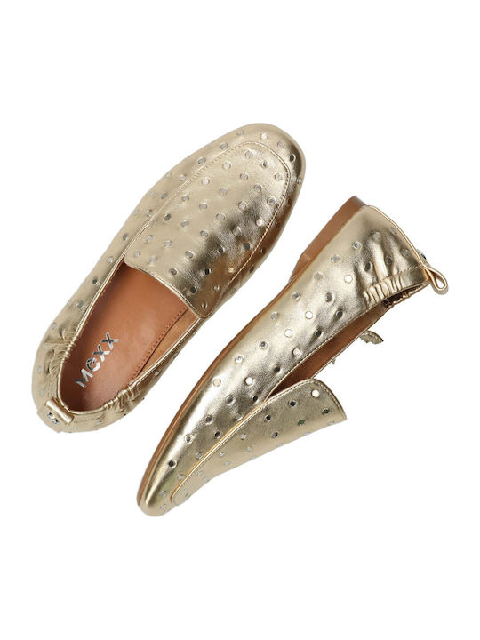 Women's Loafers In Gold Colour