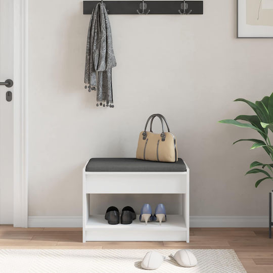 Mobilier Hol cu Bancă Alb 63x38x45cm Mobilier Hol cu Bancă Alb 63x38x45cm