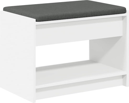 Мебел За Антре с Пейка Бял 63x38x45см