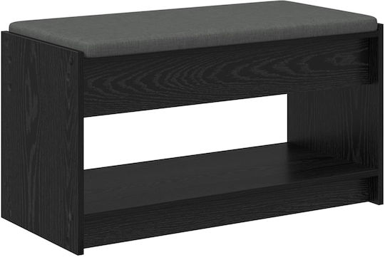 vidaXL Flurmöbel & Aufbewahrung mit Bank Schwarze Eiche 83x38x45cm