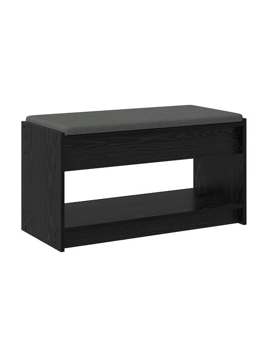 Έπιπλο Εισόδου με Παγκάκι Μαύρη Δρυς 83x38x45εκ.