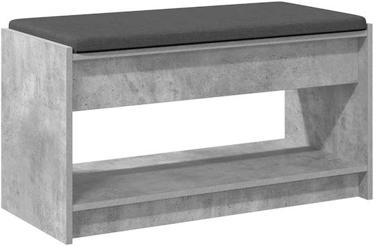 Έπιπλο Εισόδου με Παγκάκι Γκρι 83x38x45εκ.