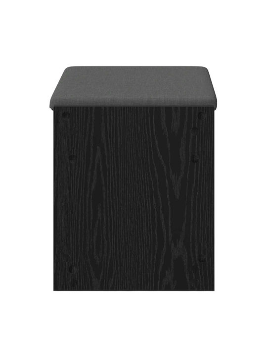 Hallway Furniture with Bench Black Oak 63x38x45cm
